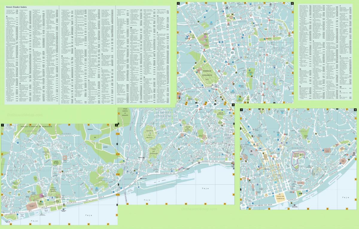 Mappa stradale di Lisbona