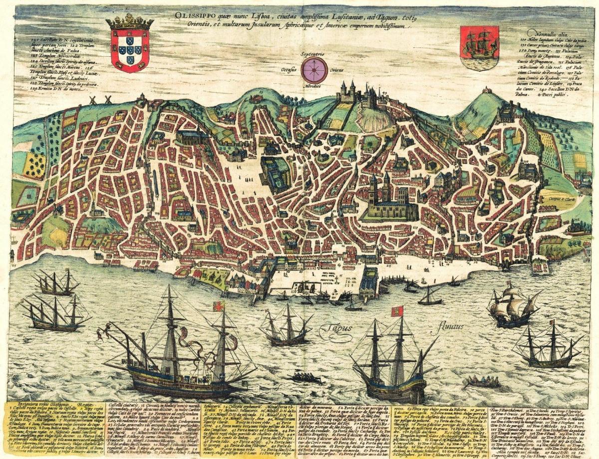 Lisbona mappa antica